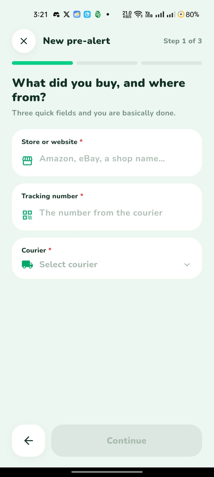 User app β new pre-alert wizard